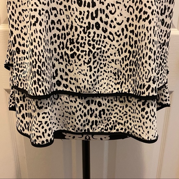 NWOT. Animal Print Top. Petite M - Picture 2 of 4